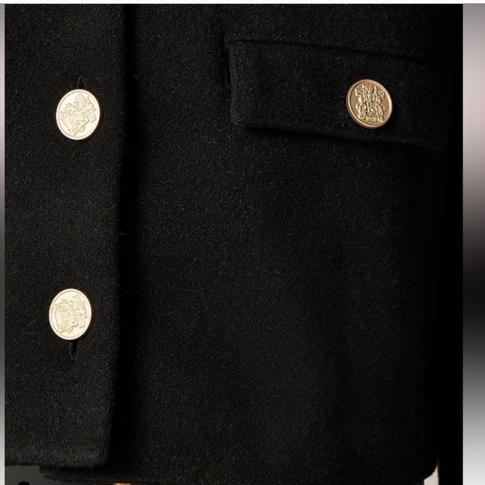 J. Crew Black Cropped Lady Jacket Size Large - Picture 4 of 4